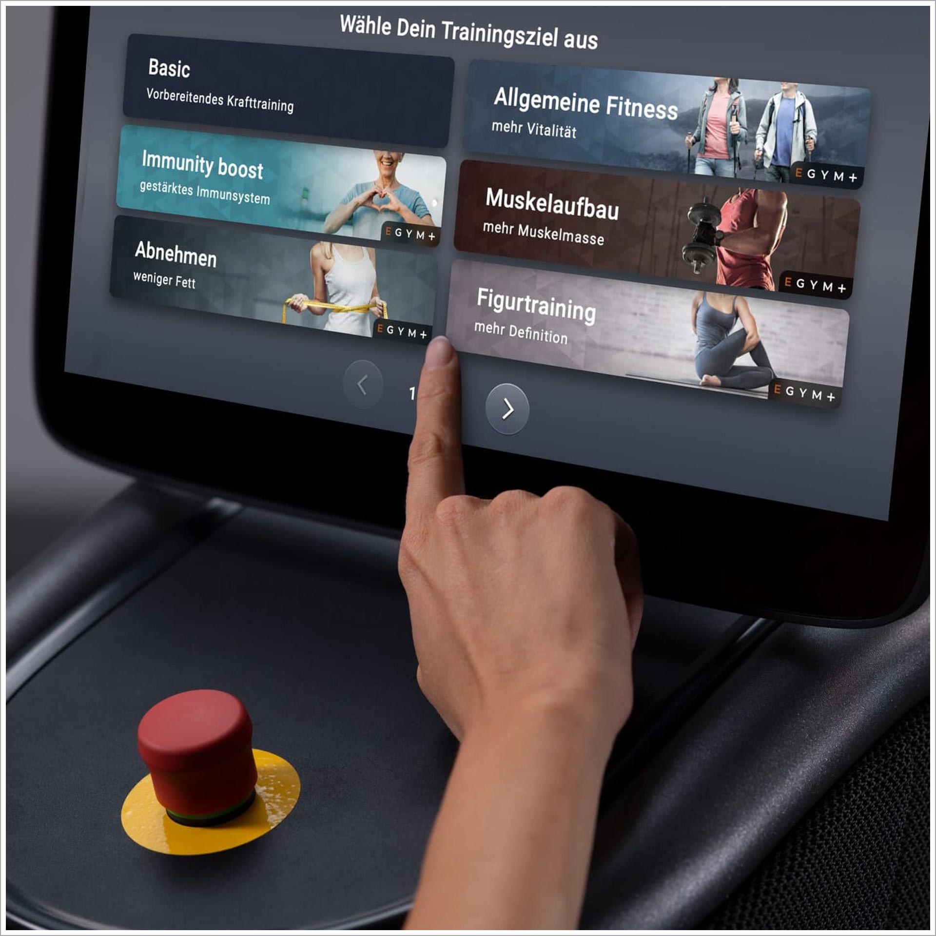 a person using a device to track their workouts